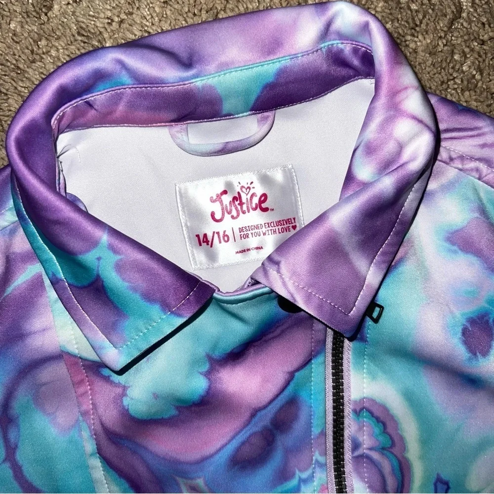 Justice jacket purple